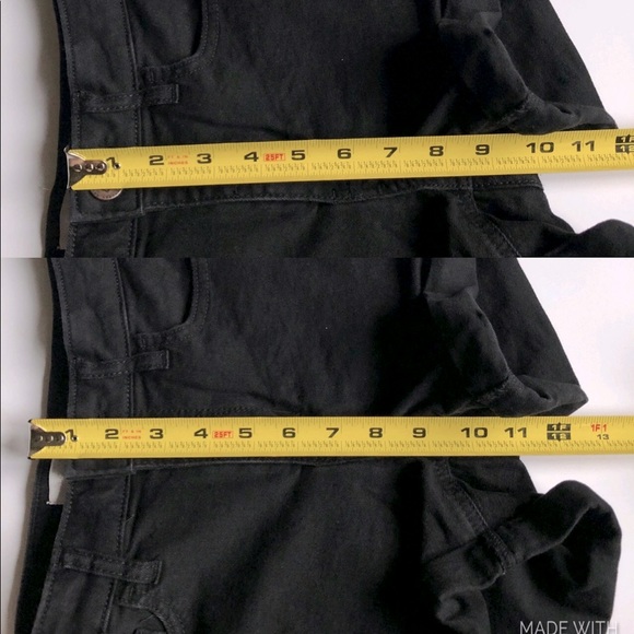 LC Cuffed Jean Shorts Size 2 Black Women’s - Picture 12 of 16